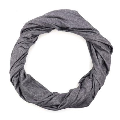 Infinity Scarf with Hidden Pockets Converts to Blanket and Wrap Travel Blanket Tube Scarf Wearable Blankets for Women Perfect for Travel, Grey