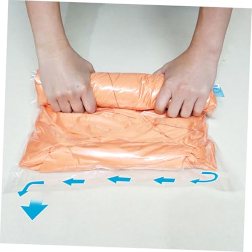 ARTIBETTER 10pcs Vacuum Compression Storage Bags Set for Clothing and Jackets, Multi-size (35x50cm, 40x50cm, 40x60cm, 50x70cm) Roll-up Space Saver Packing Organizer for Travel and Home Use