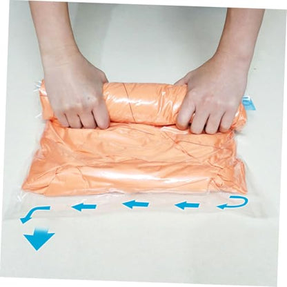 ARTIBETTER 10pcs Vacuum Compression Storage Bags Set for Clothing and Jackets, Multi-size (35x50cm, 40x50cm, 40x60cm, 50x70cm) Roll-up Space Saver Packing Organizer for Travel and Home Use