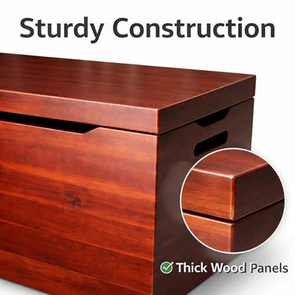 Hope Chest, Wooden Keepsake Box, Memory Storage Trunk, Solid Wood Heirloom Chest, Fully Assembled, Mahogany - 30” - color: Keepsake Chest - Mahogany