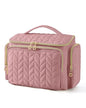 BAGSMART Travel Toiletry Bag, Large Wide-open Travel Bag for Toiletries, Makeup Cosmetic Travel Bag with Handle-Dark Pink - color: Dark Pink