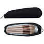 Aosbos Small Makeup Brush Holder Bag, 8.0 x 2.6 IN, Travel Cosmetic Pouch Organizer for Make Up Brush Traveling Case, Black Multi-Functional Pouch