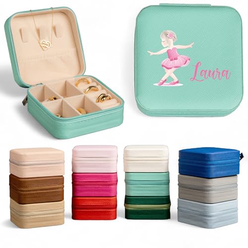 Custom Travel Jewelry Organizer, Jewelry Box, Ring Holder For Jewelry, Travel Accessories For Women, Jewerly Organizator, Bridesmaid Gifts - color: PU Leather - Ballerina