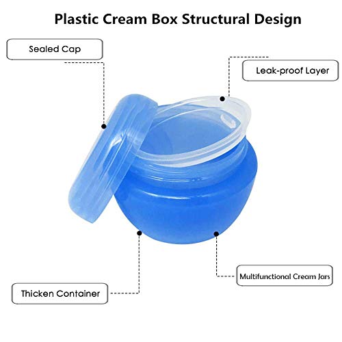 Cosywell Travel Containers Sets Silicone & PP Cream Jars for Toiletries Empty Lotion Leak-proof & TSA Approved Bottles Accessories with Hard Sealed Lids for Cosmetic Makeup Face Cream (9 Jars) - style: A-9 Jars Plastic-6 & Silicone-3
