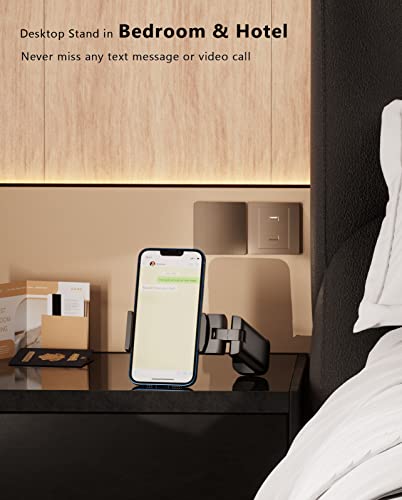 MiiKARE Travel Essentials Airplane Phone Holder, Universal Handsfree Phone Mount for Flying with 360 Degree Rotation, Travel Must Haves Phone Stand for Desk, Tray Table, Pro - color: Pro