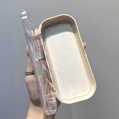 Cute hard shell bow glasses case cat transparent glasses case sunglasses glasses Size is 6.9 x 3.2 x 1.2inches - color: Case - Christmas Tree
