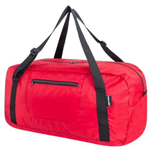 HOLYLUCK Foldable Travel Duffel Bag For Women & Men Luggage Great for Gym -55L, Red - color: Red, size: 55L