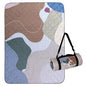 Exclusivo Mezcla Extra Large Waterproof Picnic Blankets 3 Layer, Sandproof and Foldable Outdoor Blanket for Beach Camping, Park and Travel - color: Abstract Brown