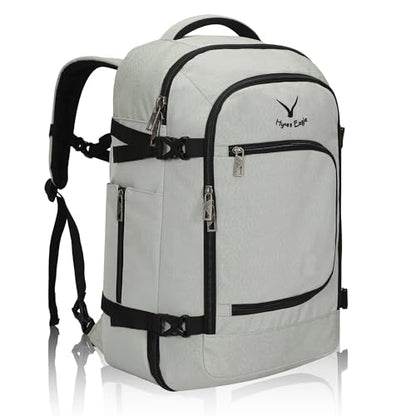 Hynes Eagle Travel Backpack 40L Flight Approved Carry on Backpack Men Large Cabin Weekender Laptop Backpack Women 15.6 inches - color: Light Green