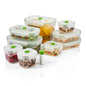 Lasting Freshness Vacuum Seal Food Storage Containers with Hand Pump – BPA-Free Plastic, Airtight Meal Prep & Leftovers Containers, Keep Food Fresh 5X Longer, 19-Piece Set - color: 19 Piece Rectangular