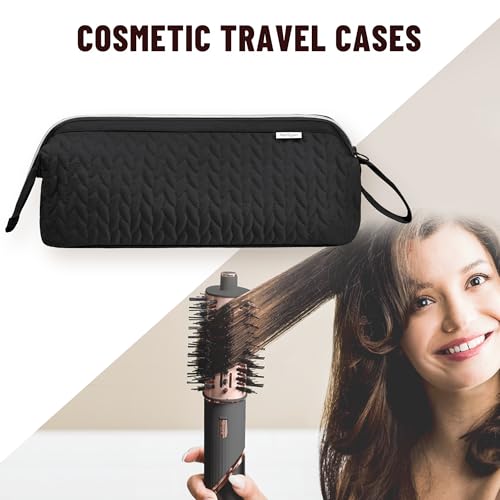 KarSyon Shark Flex Style Case for Dyson Airwrap Hair Dryer Brush Revlon Hair Tools Travel Bag Carrying Case Flat Curling Iron Organizer (Black) - color: Black