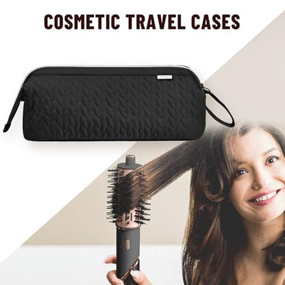 KarSyon Shark Flex Style Case for Dyson Airwrap Hair Dryer Brush Revlon Hair Tools Travel Bag Carrying Case Flat Curling Iron Organizer (Black) - color: Black