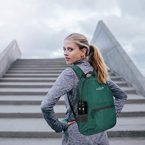 G4Free 20L Lightweight Packable Backpack Travel Hiking Daypack Foldable Backpack for Men Women - color: Green Update