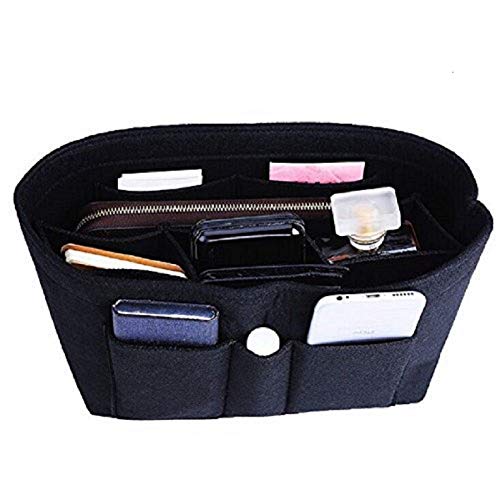 ZTUJO Purse Organizer Insert, Felt Bag Organizer For Handbag, 13 Colors, 6 Sizes (Small, Black) - color: Black, size: Small