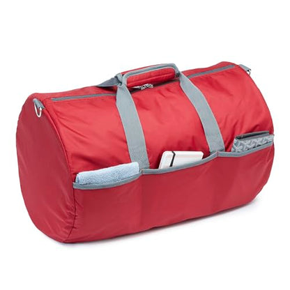 Amazon Essentials Lightweight Nylon Duffel Bag with Zippered Pockets, 20-inch, 30 lb Capacity, Red (Previously Amazon Basics) - color: Red, size: 20 inches