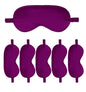 6PACK Silk Sleep Mask Satin Eye Masks Blackout Silky Eyeshade Cover Soft Blindfold Eyeshades for Women Sleeping Travel Gift - color: Plum