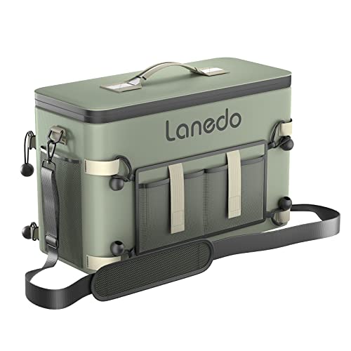 Deep Freeze Cooler Soft Sided Cooler Bag, 34 Can Collapsible Insulated Ice Chest, Large Leakproof Camping & Travel Cooler for Kayaking & Beach - color: 34Can Green