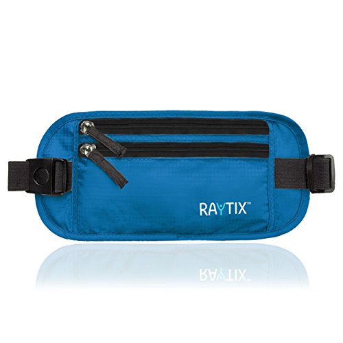 Money Belt For Travel – RFID Blocking Waist Pouch Passport Holder Wallet Belt – Waterproof Hidden Travel Fanny Pack For Men & Women – Secure, Lightweight, Adjustable Strap – Blue - color: blue