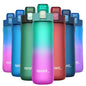 Opard 20oz Plastic Water Bottle Dishwasher Safe, Leakproof Flip-Top Lid, BPA Free Tritan, Wide Mouth Reusable Kids Water Bottle for School Hiking Commuting Outdoor Travel and Gym - color: Bubblegum Cyan Pink, style: 20 oz - Fast Flow