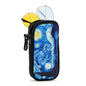 WOZEAH Double Eyeglass Case with 2 Compartments, Travel Eyewear Organizer for Two Pairs of Glasses - color: Starry Night