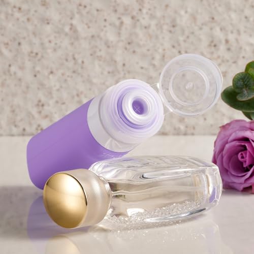INSFIT 17 Pack Travel Bottles for Toiletries, TSA Approved 3oz 2oz Travel Size Toiletries, BPA Free Leak Proof Squeezable Silicone Tubes Travel Essentials for Shampoo Conditioner Lotion Soap - color: Purple