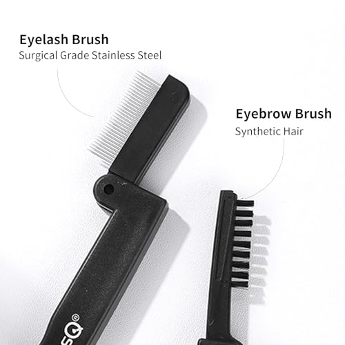 Eyelash Comb MSQ Eyelash Separator Folding Eyelash Comb Brow Brush Mascara Applicator Eyelash & Brow Definer Eyebrow & Lash Brush Eyebrow Grooming Tool - size: 1 PC