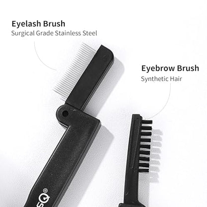 Eyelash Comb MSQ Eyelash Separator Folding Eyelash Comb Brow Brush Mascara Applicator Eyelash & Brow Definer Eyebrow & Lash Brush Eyebrow Grooming Tool - size: 1 PC