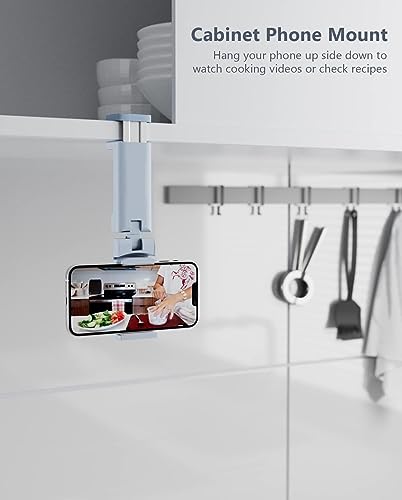 MiiKARE Travel Essentials Airplane Phone Holder, Universal Handsfree Phone Mount for Flying with 360 Degree Rotation, Travel Must Haves Phone Stand for Desk, Tray Table, Blue - color: Blue