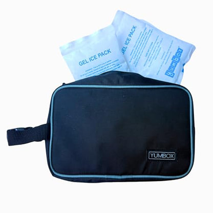 Yumbox Chill Insulated Snack Bag with 2 Ice Packs – Lightweight Small Lunch Cooler Bag, Deep Spacious Design, Sweat-Proof Sleeves, Wipe-Clean Fabric, Fits Snack Bento Boxes & Fruit (Black) - color: Black