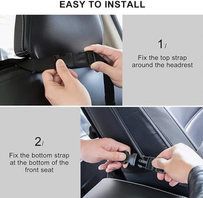 ONE PIX Backseat Car Organizer Mats Back Seat Organizers and Storage Bag with Touch Screen Tablet Holder for Kids Toddlers Seats, Travel Accessories, Road Trip Essentials (2PCS) - size: 2 Pack
