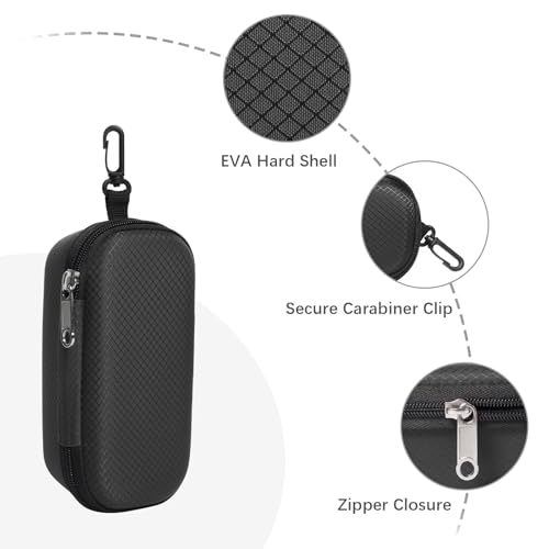 Bukere Double Eyeglasses Case with Adjustable Slots, EVA Hard-shell Travel Dual Glasses Sunglasses Organizer for Men Women - color: Black&black