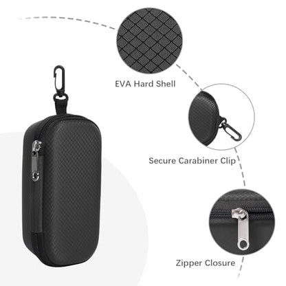 Bukere Double Eyeglasses Case with Adjustable Slots, EVA Hard-shell Travel Dual Glasses Sunglasses Organizer for Men Women - color: Black&black