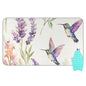 Lavender Flower Hummingbird White Ironing Mat for Table top Portable Ironing Pad Blanket for Washer Dryer Countertop Travel - color: Lavender Hummingbird 01