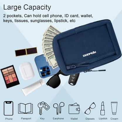 Small Sling Bag for Women Men Chest Bag Water Resistance Mini Crossbody Bag Adjustable Strap Lightweight Shoulder Bag - color: 02-sea Blue