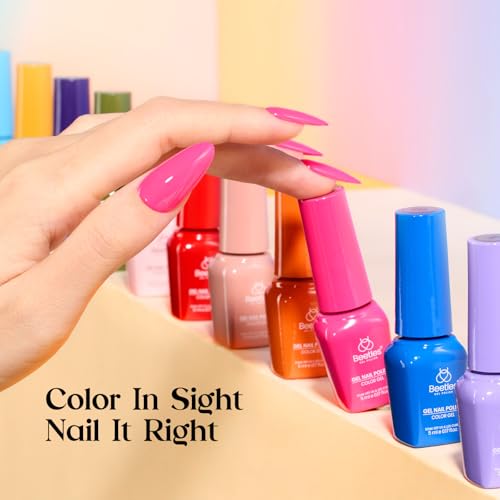 Beetles Gel Nail Polish Kit with U V Light - 45 Colors Gel Polish Set 75 Pcs One Color One Bottle Emotional Journey Kit with Top Base Coat Beauty Must Have Salon Manicure Gifts for Women - color: Emotional Journey