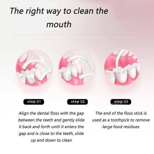 Flosser Dispenser Dental Floss Case Travel Floss Professional Toothpicks Sticks with Travel Case Superfine Floss Picks Dental Picks for Teeth Cleaning