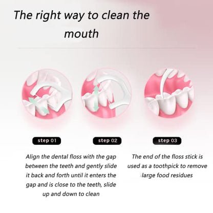 Flosser Dispenser Dental Floss Case Travel Floss Professional Toothpicks Sticks with Travel Case Superfine Floss Picks Dental Picks for Teeth Cleaning