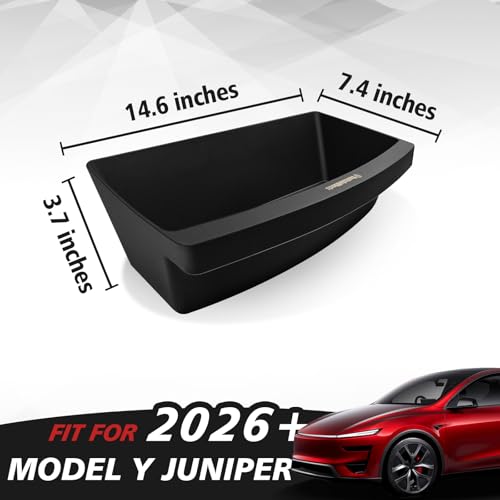 VaultsOnWheels Under Seat Storage Box Fit for 2026 Model Y Juniper Refresh Accessories, Console Organizer Tool Box Custom Fit Detachable Underseat Organizer - size: 3) Model Y Juniper|26+|Front Underseat Storage