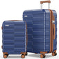 Vipbox Luggage Sets 2 Piece 20/24 Inch (3-YEARS VIP SERVICE) Hardside Ultra Durable Expandable Lightweight 100% PC Carry On Travel Suitcase with Spinner Wheels TSA Lock, Classic Blue - color: Classic Blue, size: 2-Piece Set (20/24)