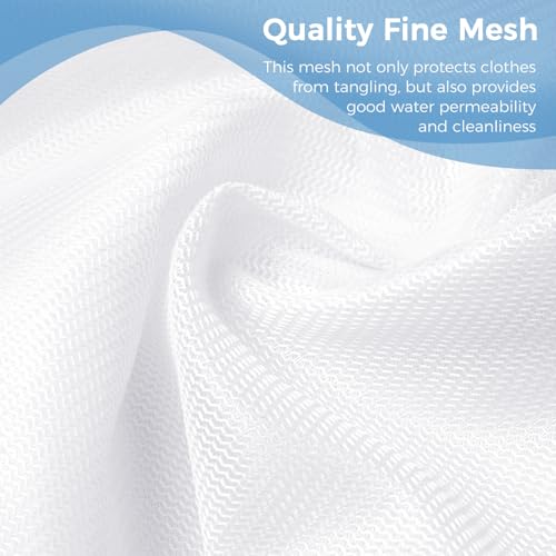 BAGAIL Laundry Bags Mesh Wash Bag for Intimates Lingerie and Delicates, 5Pcs (1XL,2L,2M) - color: Pearl White-Fine Mesh, size: 2M,1XL,2L