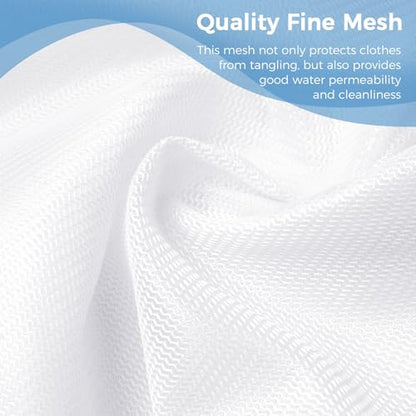 BAGAIL Laundry Bags Mesh Wash Bag for Intimates Lingerie and Delicates,6Pcs(3L,3M) - color: Pearl White-Fine Mesh, size: 3L,3M