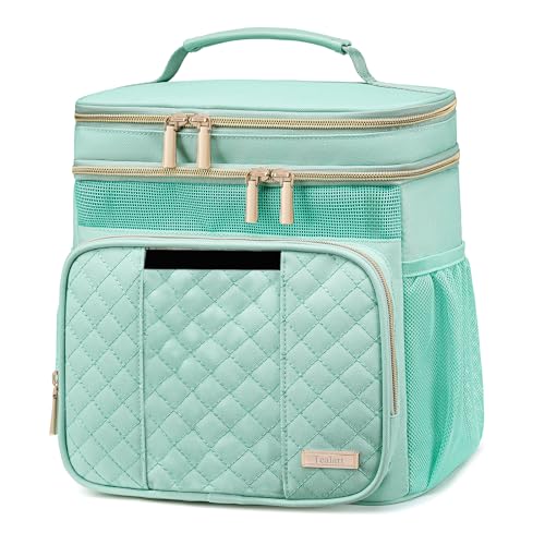 Tealari Large Toiletry Bag for Women Men,Bathroom Bag,Water Resistant Shower Bag,Makeup Bag,Portable Shower Caddy for College Dorm,Hanging Travel Toiletry Bag with Transparent Waterproof Phone Pocket - color: Green