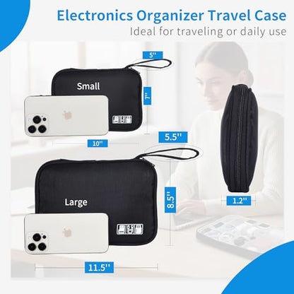 1 Pack Electronics Travel Organizer Case Tech Accessories Cord Storage Bag - size: 1 Pack Small