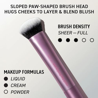 Real Techniques Big Blends Energy Brush + Dual-Sided Puff Kit, 6 Piece Face Makeup Brush & Puff Set for Foundation, Concealer, Powder & Blush, Travel Friendly, Cruelty-Free & Vegan