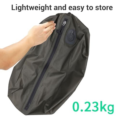 ITEFDTUTNE Travel Vacuum Bags with Built in Pump, 20L Rechargeable Folding Vacuum Storage Space Saver Bags Compression Packing for Clothes Comforters Luggage Travel (Green Grid) - color: Green Grid