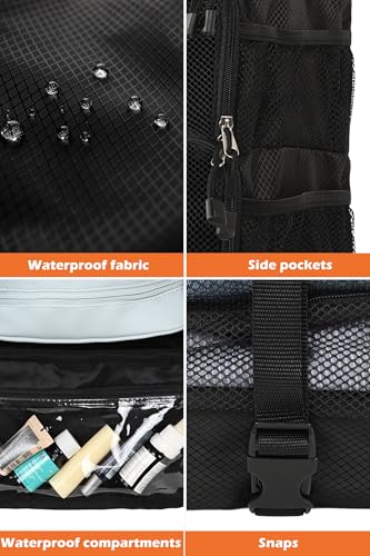 TABITORA Travel Luggage Organizer insert Hanging Packing Cubes for Suitcase Carry on Closet Hanging Shelves Folding(Black,S) - color: Black, size: Small
