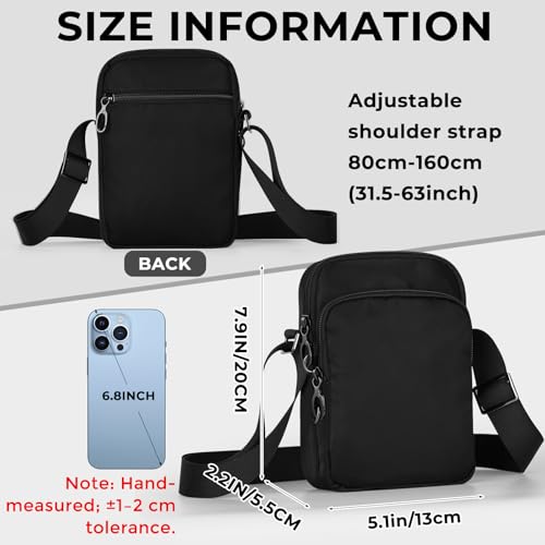 Crossbody Sling Bag Mini Anti Theft for Men, Small Shoulder Bags with Zipper Lock RFID Travel Purse