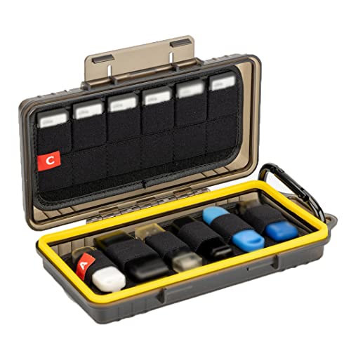 Durable USB Flash Drive Case, Thumb Drive Organizer for 12 USB A/USB C Jump Drive, 24 Memory Card SD SDHC SDXC CFexpress Type A Card Case Holder, Water-Resistant and Shockproof - color: For 12 USB Flash Drives