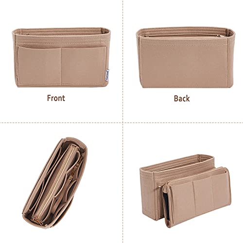 Vercord Felt Organizer Insert For Purse Handbag Tote Bag In Bag Inside Shaper Divider Neo Beige Slender Medium - color: A Beige, size: Slender Medium