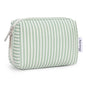 Narwey Small Striped Makeup Bag for Purse Mini Cosmetic Bag Travel Makeup Pouch Zipper Pouch Cute Make up Bags with Compartments for Women Girls (Mint Green Stripe, Small) - color: A-Mint Green Stripe, style: Small